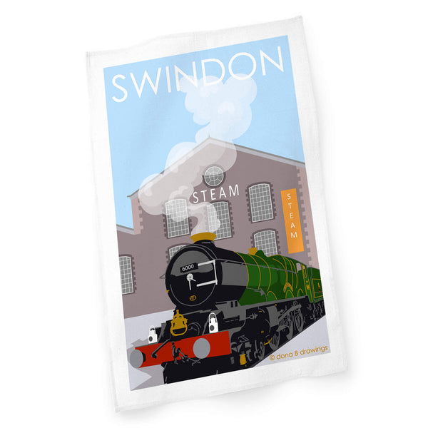 Load image into Gallery viewer, Swindon Tea Towel - Swindon STEAM Museum & Engine