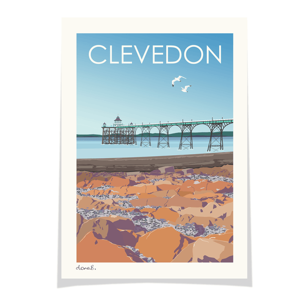 Load image into Gallery viewer, Clevedon Travel Poster Art Quality Print