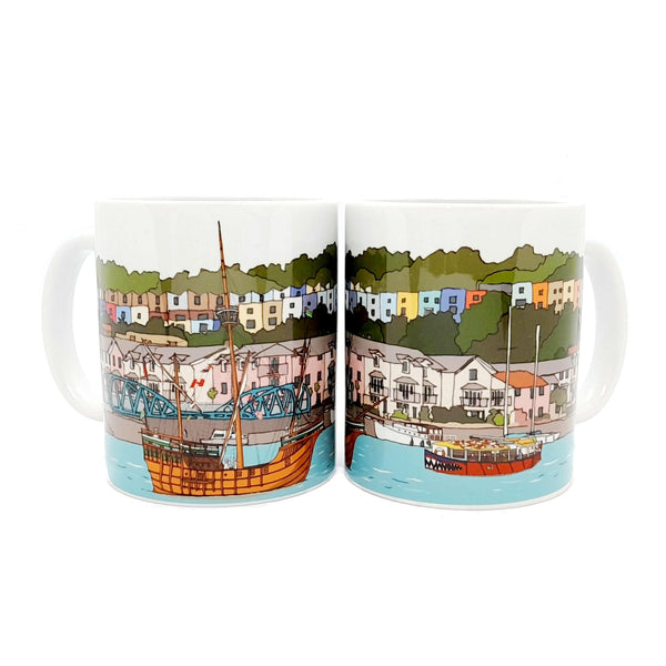 Load image into Gallery viewer, Bristol Ceramic Mug - Bristol Matthew & Colourful Houses