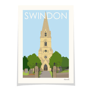SWINDON Christ Church Print