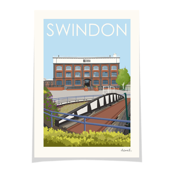 Load image into Gallery viewer, SWINDON Pattern Church Print