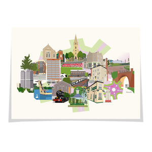 Swindon Highlights Collage A3 Print