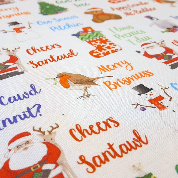 Load image into Gallery viewer, Bristol (Brizzle) Christmas Tea Towel / Sustainable Gift Wrap