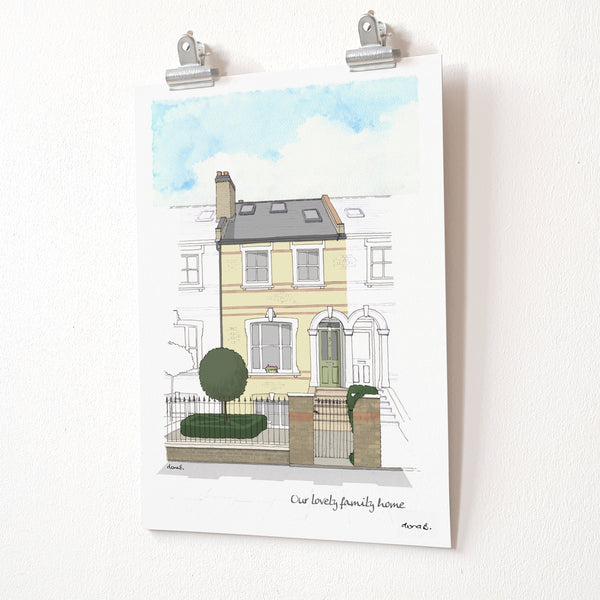 Load image into Gallery viewer, Personalised House Portrait (unframed)