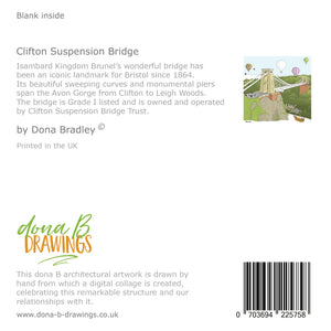 Bristol Suspension Bridge & Balloons greetings card