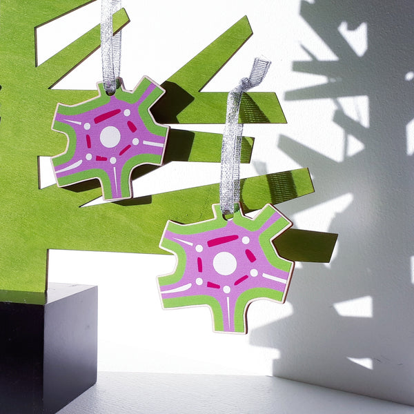 Load image into Gallery viewer, Magic Swindon Wooden Christmas decoration