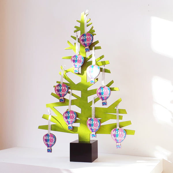 Load image into Gallery viewer, Merry Bristmas Balloon wooden Christmas decoration