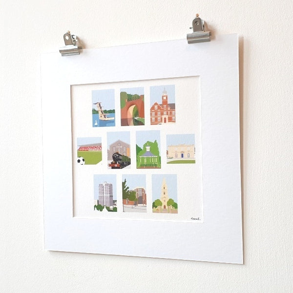 Load image into Gallery viewer, Swindon Highlights mounted print