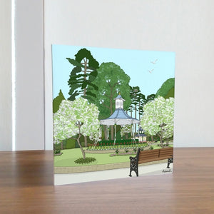 Swindon Town Gardens Bandstand greetings card