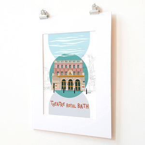 Bath Theatre Royal portrait print