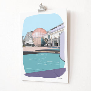 Bristol We the Curious Print - Planetarium & Millennium Square