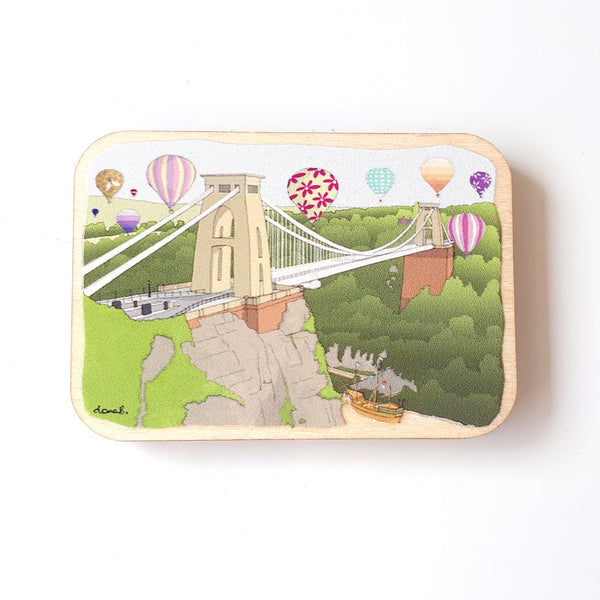 Load image into Gallery viewer, Bristol Wooden Magnet - Gorgeous Bristol Suspension Bridge