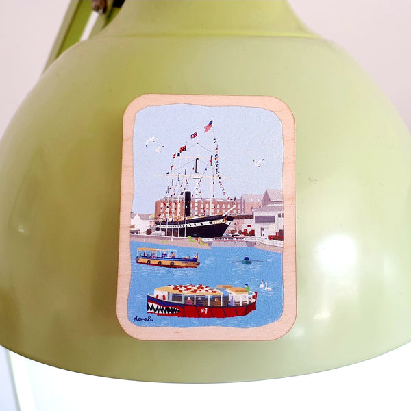 Load image into Gallery viewer, Bristol Wooden Magnet - Floating Bristol & SS Great Britain
