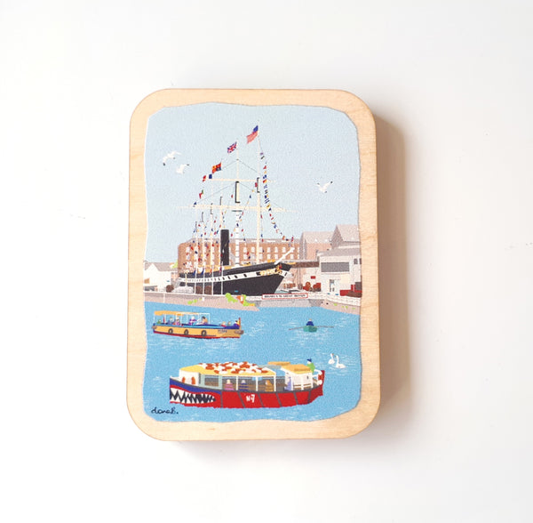 Load image into Gallery viewer, Bristol Wooden Magnet - Floating Bristol & SS Great Britain