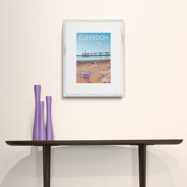 Load image into Gallery viewer, Clevedon Travel Poster Art Quality Print