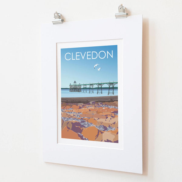 Load image into Gallery viewer, Clevedon Travel Poster Art Quality Print