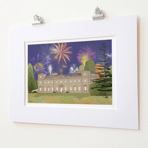 Swindon Lydiard House Seasons mounted print