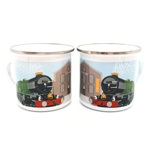 Swindon Enamel Mug - Steaming Swindon