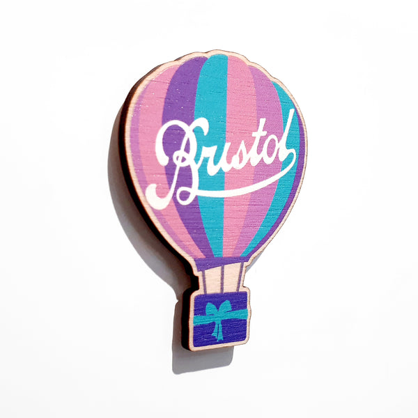 Load image into Gallery viewer, Special Edition Bristol Scroll Balloon Wooden Magnet