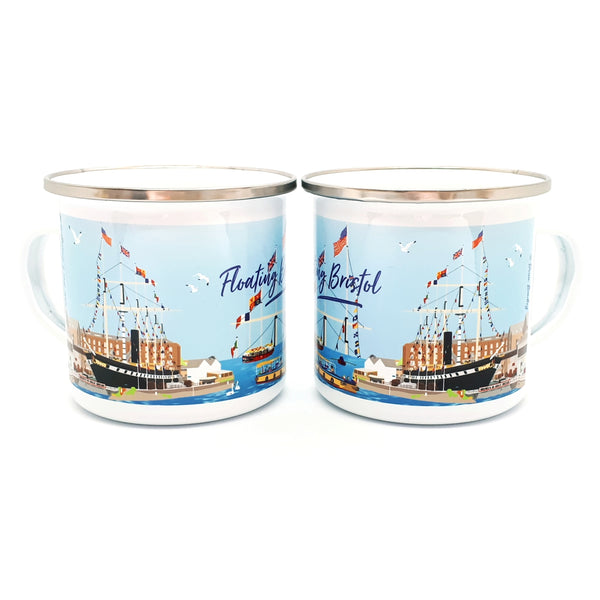 Load image into Gallery viewer, Bristol Enamel Mug - Floating Bristol