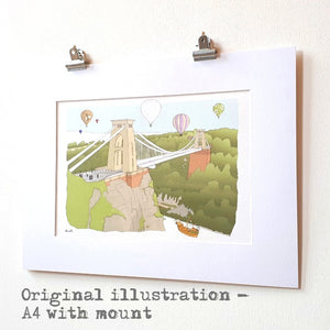 Bristol Suspension Bridge & Balloons Customised Print