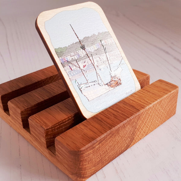 Load image into Gallery viewer, Bristol Wooden Magnet - Bristol Matthew & Colourful Houses