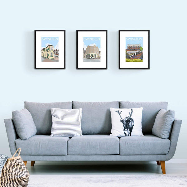 Load image into Gallery viewer, SWINDON Pattern Church Print