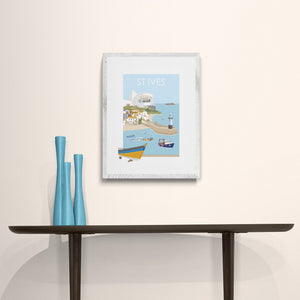 St Ives Travel Poster Art Quality Print