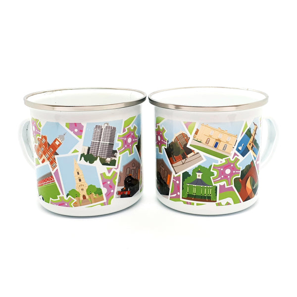 Load image into Gallery viewer, Swindon Enamel Mug - Swindon Highlights
