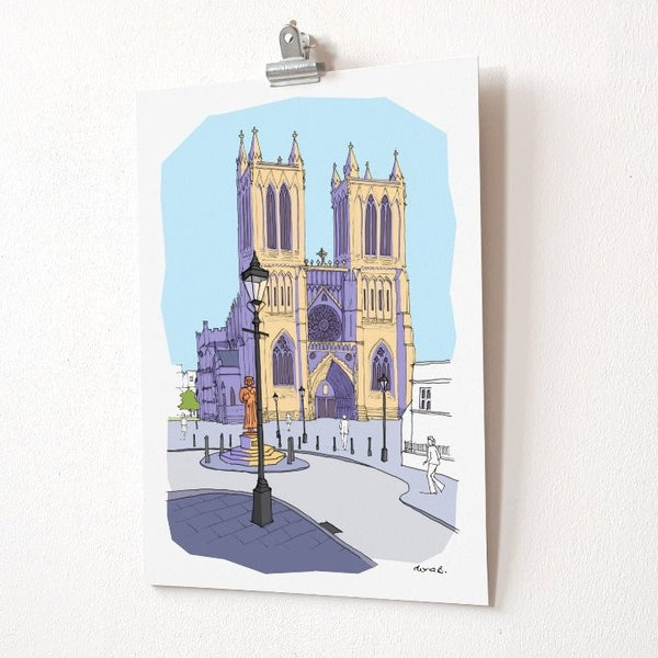Load image into Gallery viewer, Bristol Cathedral illustration print