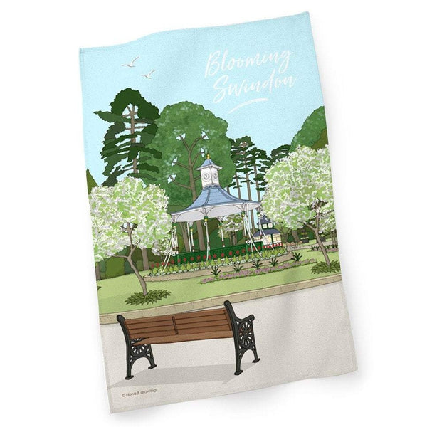 Load image into Gallery viewer, Swindon Tea Towel - Blooming Swindon