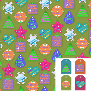 Bristolian Christmas Baubles gift wrap & tags