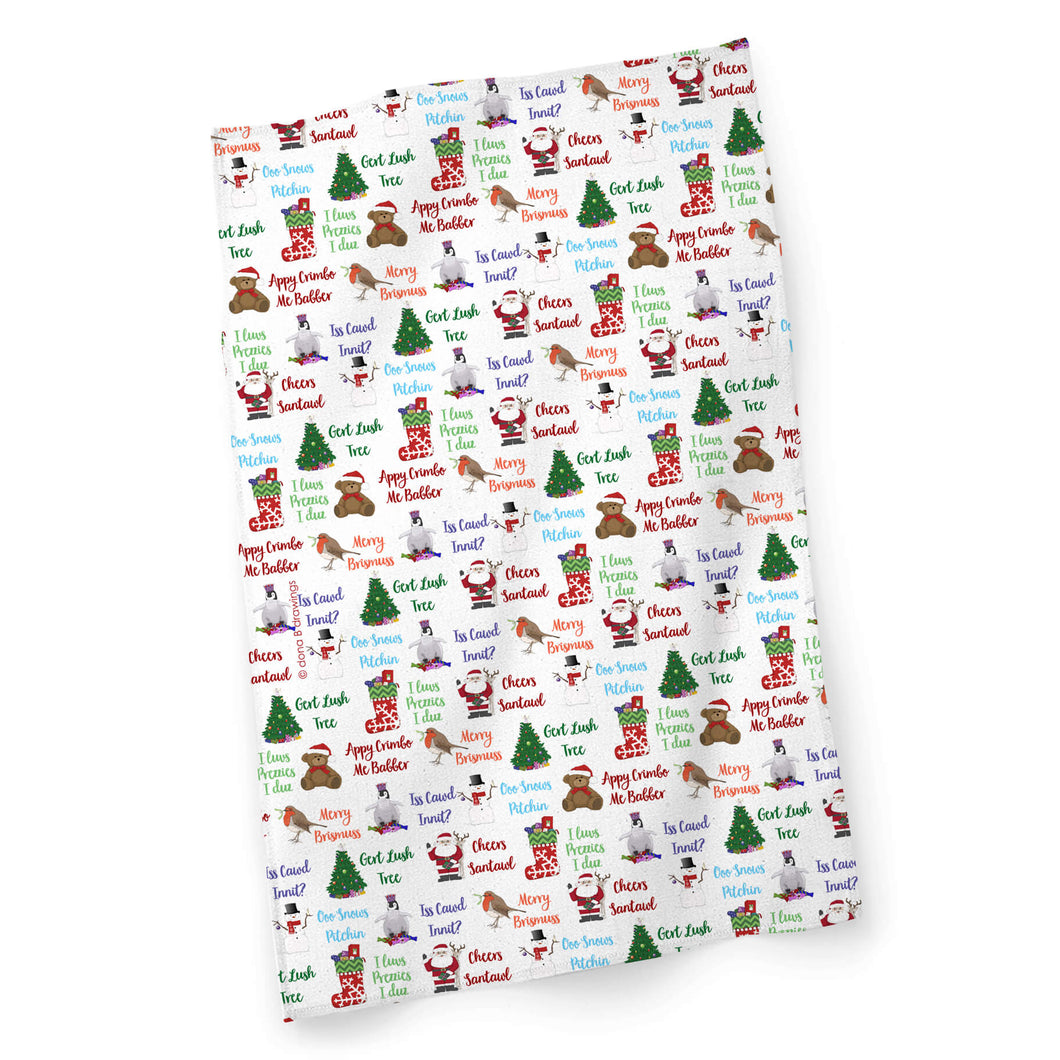 Bristol (Brizzle) Christmas Tea Towel / Sustainable Gift Wrap