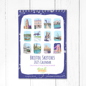 Bristol Sketches A5 Calendar 2025