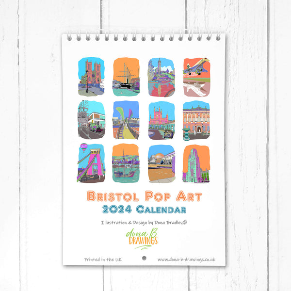 Load image into Gallery viewer, Bristol Pop Art A5 Calendar 2024
