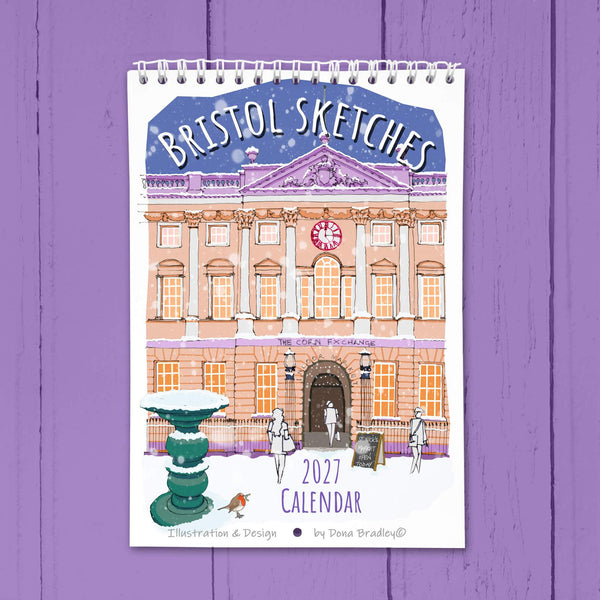 Load image into Gallery viewer, Bristol Sketches A5 Calendar 2027
