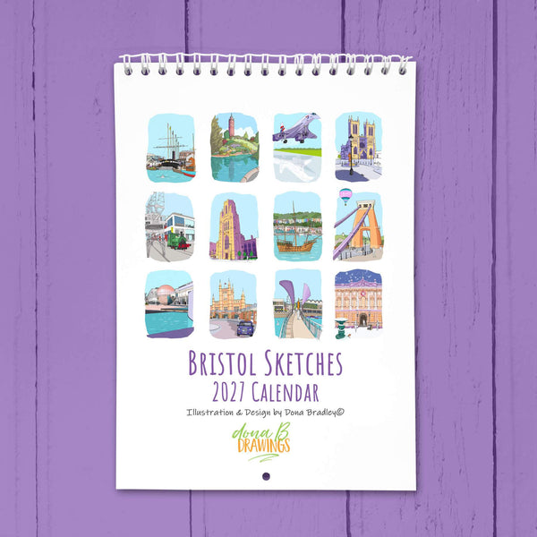 Load image into Gallery viewer, Bristol Sketches A5 Calendar 2027
