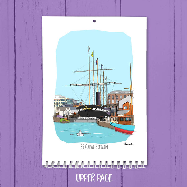 Load image into Gallery viewer, Bristol Sketches A5 Calendar 2027
