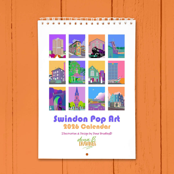Load image into Gallery viewer, Swindon Pop Art A5 Calendar 2026
