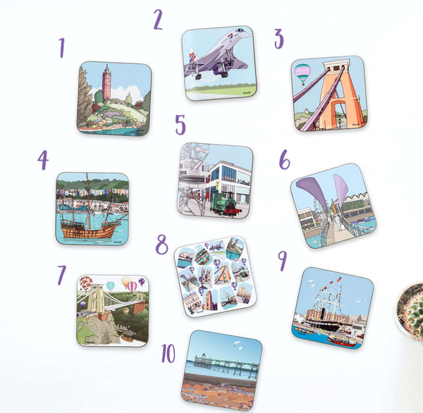 Load image into Gallery viewer, Bristol Coasters - Set of 4 or 6
