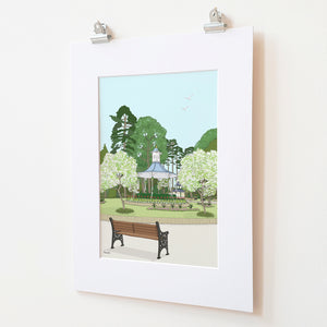 Swindon Town Gardens mounted print