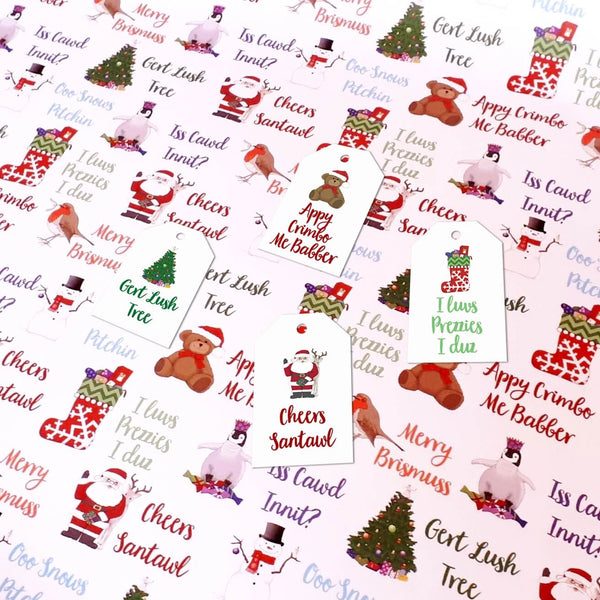 Load image into Gallery viewer, Bristol (Brizzle) Christmas wrap &amp; tags
