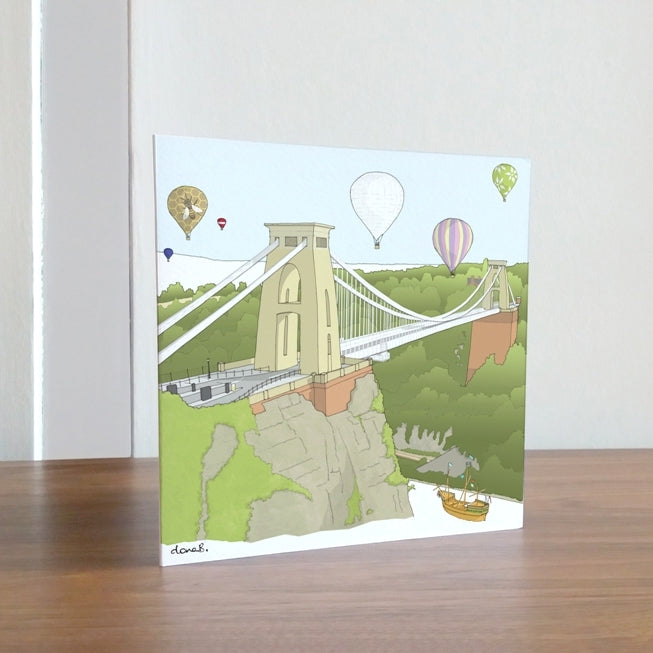 Bristol Suspension Bridge & Balloons card