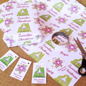 Magic & Merry Swindon Christmas wrap & tags