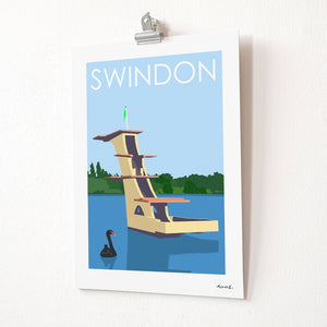 SWINDON Coate Water Print
