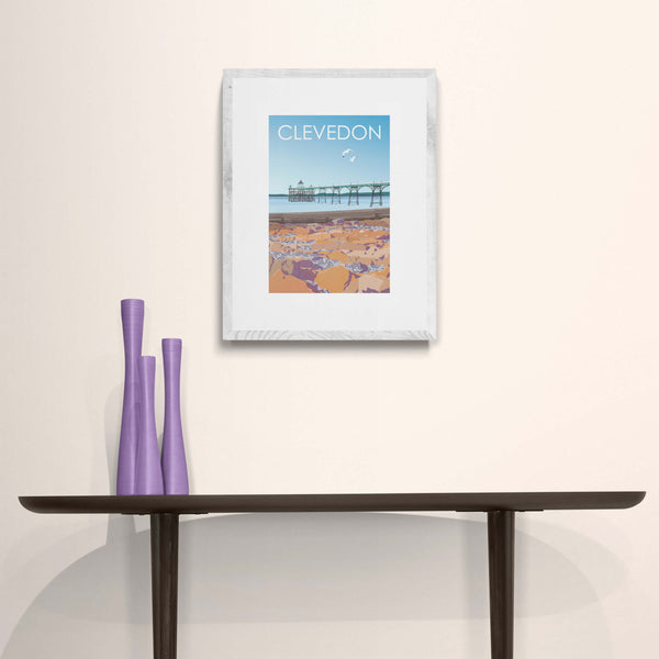 Load image into Gallery viewer, Clevedon Travel Poster Art Quality Print
