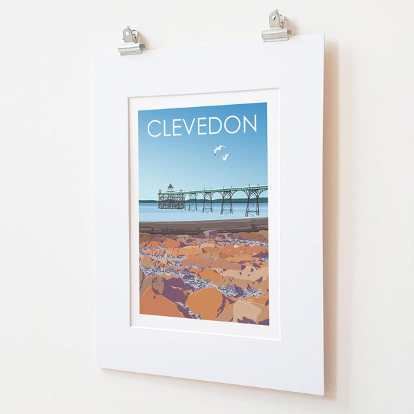 Load image into Gallery viewer, Clevedon Travel Poster Art Quality Print
