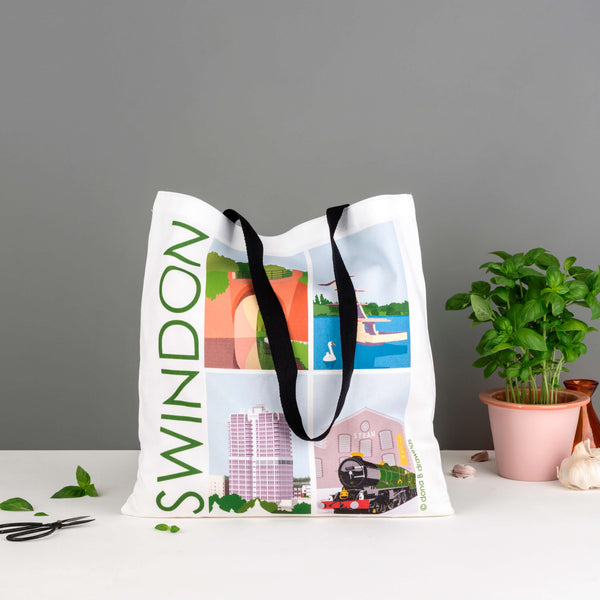 Load image into Gallery viewer, Swindon Tote Bag - Highlights Four
