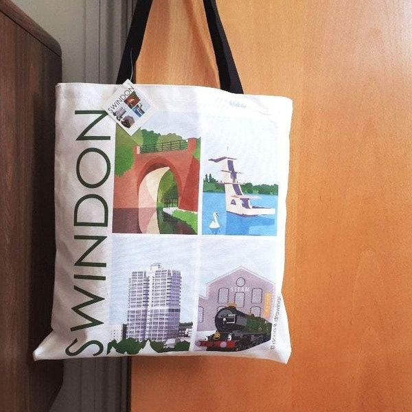 Load image into Gallery viewer, Swindon Tote Bag - Highlights Four
