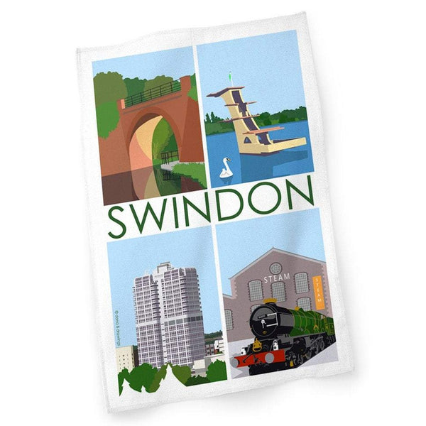 Load image into Gallery viewer, Swindon Tea Towel - Swindon Highlights

